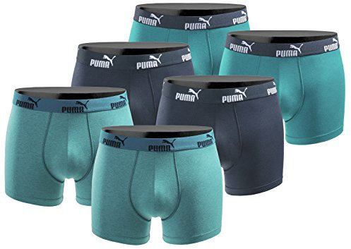 PUMA Boxershort 6er Pack Herren Basic Black Limited Edition - New Ocean - Gr. S