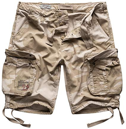 Surplus Raw Vintage Airborne Vintage Herren Cargo Shorts, desertstorm, 4XL