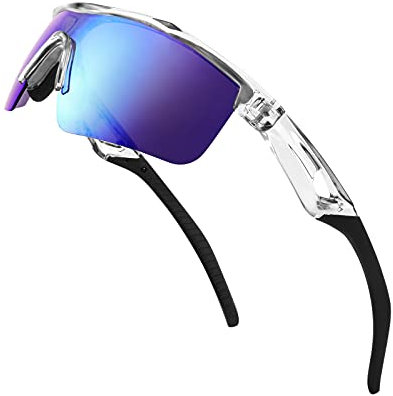 FEISEDY Kinder Jugendliche Sportbrille Polarisierte Jungen und Mädchen Alter von 7-12 Jahre Fahrradbrille mit TR90 Flexiblem Rahmen B2454