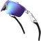 FEISEDY Kinder Jugendliche Sportbrille Polarisierte Jungen und Mädchen Alter von 7-12 Jahre Fahrradbrille mit TR90 Flexiblem Rahmen B2454