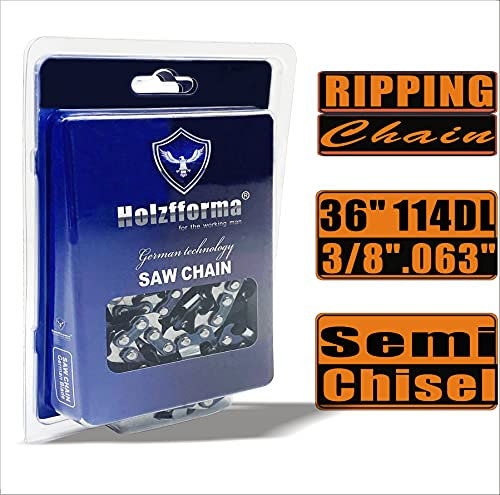 Holzfforma 3/8'' .063'' 36inch Semi-Chisel Ripping Chain