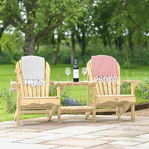 Harrier Wooden Relax/Adirondack Chair - Single/Double | Luxury Garden Furniture (Double)