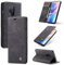SLWYF Handyhülle für OnePlus 8 Pro Hülle, PU Leder Flip Tasche Klappbar Magnet Wallet Lederhülle, Silikon Bumper Klapphülle Case mit Kartenfäch für OnePlus 8 Pro, Schwarz