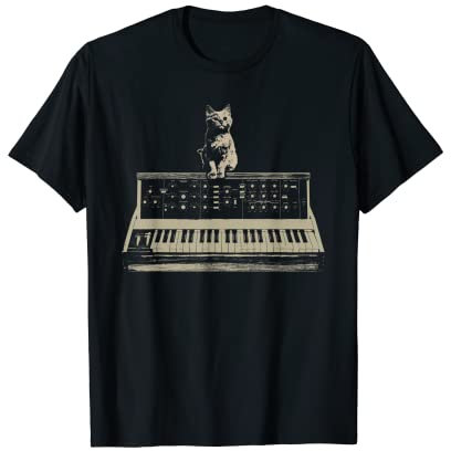 Clavier synthétiseur modulaire Chat T-Shirt