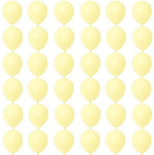 Kleine Luftballons Mini Pastell Gelb 5 Zoll,36 Stück Macaron Gelb Luftballons Helium Ballons,Hellgelb Latex Luftballons für Geburtstag,Hochzeit,Geschlecht Offenbaren,Brautdusche,Babyparty Dekorationen