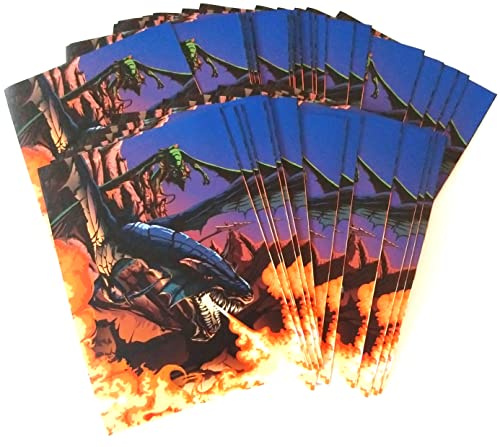 docsmagic.de 100 Art Card Sleeves Dragons Theme - 66 x 91 mm Standard Size MTG PKM