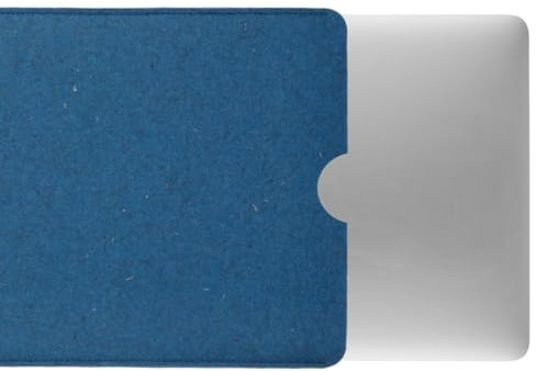 CoverKingz Filz Hülle für Apple MacBook Air 13.6 Zoll (M2) - Notebook Tasche handgefertigt aus Wollfilz - hochwertige Laptophülle aus 100% Schurwolle - Moderne Handmade Filzhülle Case Blau
