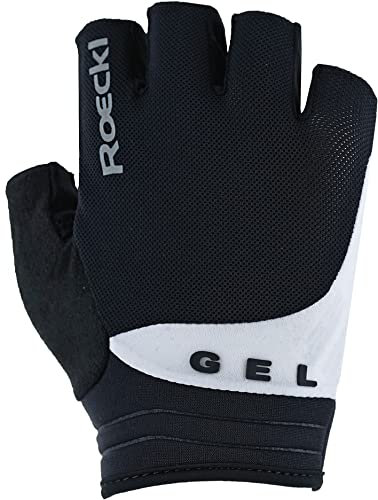 Roeckl Sports Fahrradhandschuh ITAMOS 2, High Performance Handschuh, Schwarz/Weiß 6.5