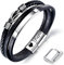 Vatertagsgeschenk für papa Armband Lederarmband Vatertagsgeschenk - Gravur “ Papa” Leder Armband Geschenk für Vater DAD Papa