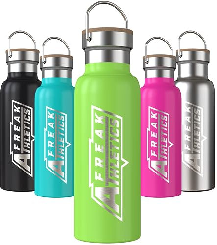 Stainless Steel Water Bottle - 500ml - Vacuum Insulated Metal Water Bottle - Standard Mouth Flask - BPA Free - Water Bottle for Work, Gym, Travel, Sports (Green)