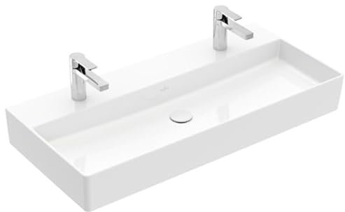 Villeroy & Boch Memento 2.0 Wandwaschbecken, 1000 x 470 mm, ohne Überlauf, ungeschliffen, 4A22A1, Farbe: Weiß Ceramicplus