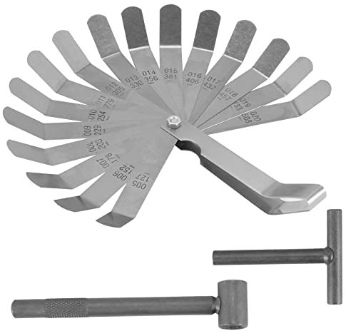 Oewnvmd 3 Pcs Engine Valve Screw Adjusting Spanner Tool Valve Clearance Adjustment Tools + Feeler Gauge 0.005-0.020 Inch