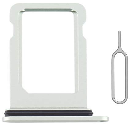 Perzework SIM-Kartenhalter Slot Ersatz für iPhone 12 Mini mit wasserdichtem Gummiring und Auswurfstift (Grün)