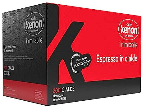 Gusto e aroma Espresso sempre perfetto, 200 Cialde Kenon Caffè, Cialde Ese44 da 7 gr confezionate singolarmente