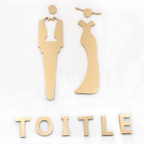 Toilettenschild, Toilettenschilder, Damen- und Herren-Toilettenschild, Unisex-Badezimmer-Türschild/Plakat, Toilettenschild, Toilettenschild-Dekor, for Büro oder Geschäft und Restaurant, draußen und dr