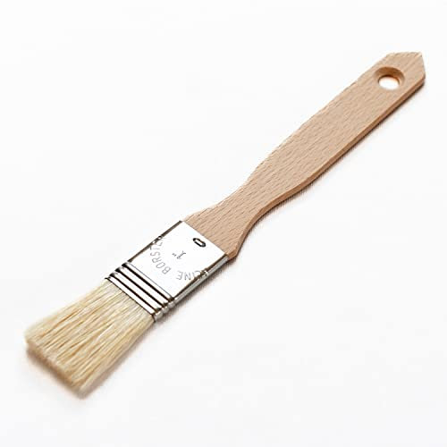 Chinchilla® Pinceau à pâtisserie de Noël en bois de hêtre fabriqué en Allemagne - Pour la cuisson, la cuisine, le barbecue et l'extérieur - Poils naturels flexibles - Manche en bois de hêtre stable