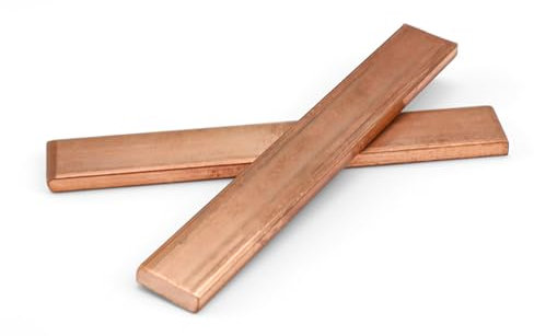 Barra Plana de Cobre, JANDH 2 piezas de Placa de Cobre, Placa de Cobre puro de 100 mm x 15 mm x 4 mm, Buena Conductividad, adecuada para la Industria Eléctrica