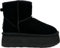 OOG Boots hoher Absatz Platform echtes Leder Lammfell Futter Schuh Winterstiefel Plateau (Schwarz, EU Schuhgrößensystem, Erwachsene, Damen, Numerisch, M, 37)