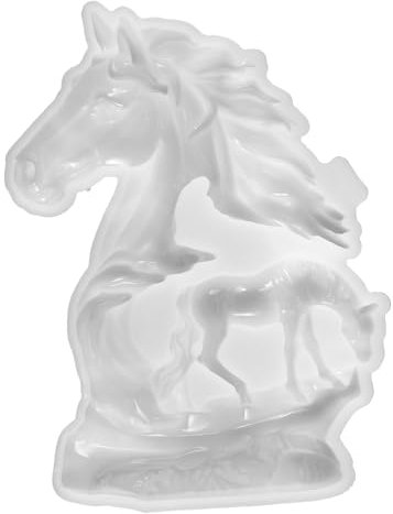 TOPPERFUN Pferde Silikonform, 20 x 15 cm, Silikon Pferdeform, Wiederverwendbare Pferde Silikonform, 3D Pferdestatue zum Basteln, Ornamente, Wohnzimmer, Skulptur, Dekoration