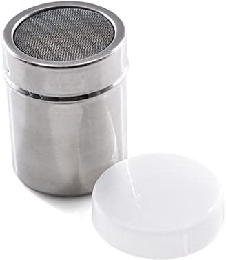 LIFKOME Mesh Shaker Seasoning Cans for Pepper Sugar Cooking Baking Magnetic Mesh Size s