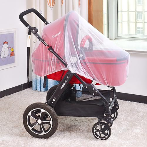 Moustiquaire Poussette Universelle, Moustiquaire Lit Bebe, Mini Moustiquaire Portable pour Couffins, Berceaux, Parcs, Berceau, Poussette, Buggy, Nacelle