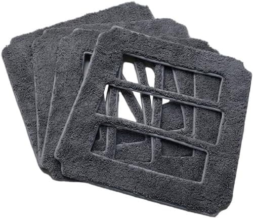HUTT W9 Original 4er Set Ersatz Mikrofaser-Wischtücher, Weiß