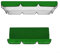 Ersatzteile für Schaukelstuhl, 3-Sitzer-Schaukelstuhl, Sonnenschutz, Ersatz-Set, wasserdicht, winddicht, strapazierfähig, reißfest, Gartenmöbelabdeckung
