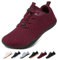 Geweo Chaussures Pieds Nus Large Femme Homme Ete Barefoot Shoes Confort Chaussures Minimalistes Légères Respirantes Basket Trail avec Semelle Chute Zéro Chaussures Marche Unisexe Colore Bordeaux 41EU