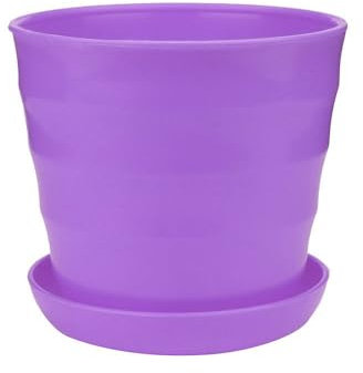 Piccole piante in vera plastica, ufficio, casa, pianta, colorato, piante grasse, vaso di fiori, terrazza, prato e giardino (viola, taglia unica)