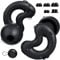 RelaxCharm Tapones para los oídos para dormir con cancelación de ruido NRR49dB – Tapones de silicona ultra suaves y reutilizables para bloquear los ronquidos, dormir de lado Negro