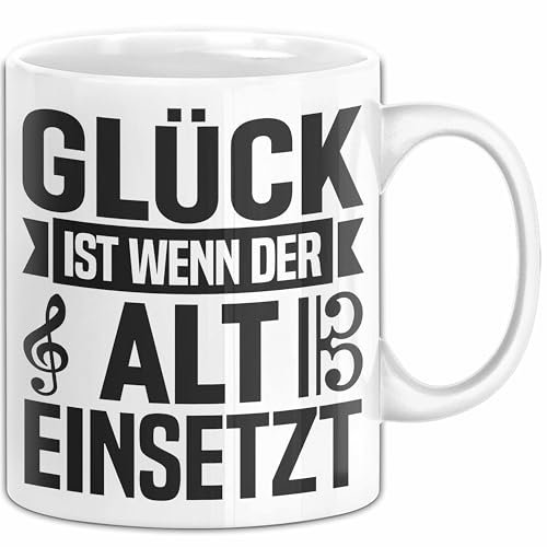 Glück Wenn Alt Einsetzt Chor Chorprobe Singen Sänger Musiker Tasse (Weiß)
