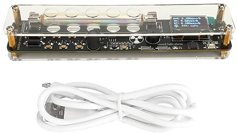 PerGar DIY-Geigerzähler-Kit, Tragbares Strahlungsdosimeter-Detektorsystem, Digitales Geigerzähler-Sound-Lichtanzeige-Kit, Experimentelles USB-Modul für Nukleare Strahlung