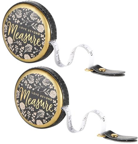 Leather Retractable Tape Measure Small Sewing Tape Measures 60 Inch / 150 cm Dual Sided Body Measuring Tape for Tailors 2 Rolls