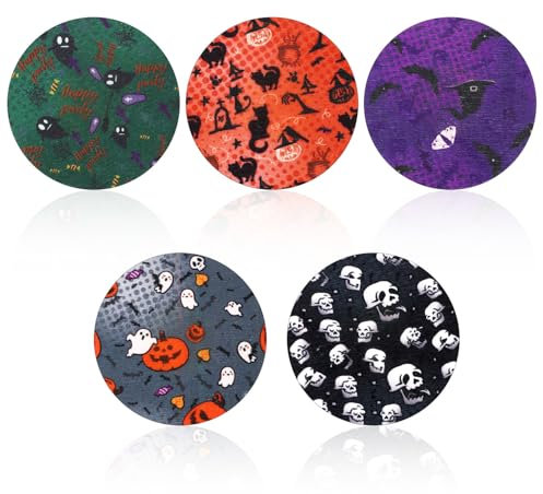 25pcs Sensor Covers for Libre 2/3, 5 Styles CGM Adhesive Patches Halloween Pattern Sensor Patches Waterproof Sweatproof Sensor Stickers Overpatch for Libre 2 Libre 3