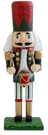 Ywmsfl Figurines de collection Casse-noisettes en bois peintes à la main - Figurine de soldat du roi - 16 cm - Marionnette de Noël