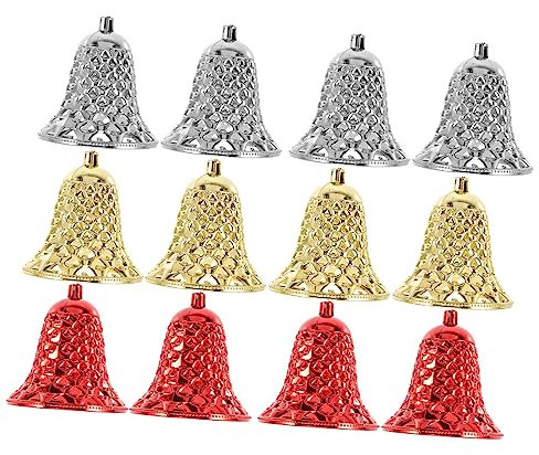 PRETYZOOM Weihnachtsbaumschmuck 12 Stück Weihnachtsglocken Hohle Kugeln Vintage-Dekoration Weihnachtsschmuck