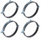 sourcing map 4 ganci per tubi ad anello diviso, 160 mm, regolabili, morsetto per montaggio a parete a soffitto, supporto per tubo di drenaggio idraulico