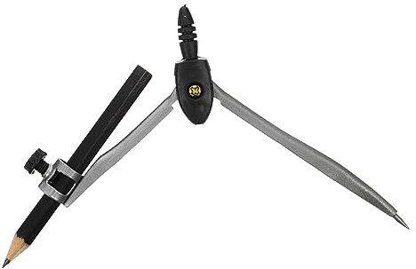 DIYEAH Präziser Metallzirkel Für Geometrie Und Holzbearbeitung Einstellbarer Zeichenzirkel Mit Sicherem Schraubverschluss Inklusive Holzbleistift Und Aufbewahrungsbox Kompakt Für Schule u