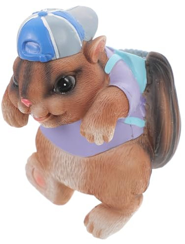 Toddmomy Planter Pot Hanger Squirrel Statue for Flower Pot Decoration Adorable Cartoon Squirrel Figurine for Outdoor and Indoor Use Garden Ornament for Bonsai and Landscapes