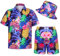Angenster Hawaii Hemd Männer, 3 Pcs Hawaii Outfit Herren Festival Outfit mit Fischerhut Hawaihemd Shorts, Sommerhemd Herren Flamingo Floral Strandhemd Faltenfrei Urlaub Hemd Set (Ananas, L)