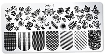 Nail Stamping Plates Butterfly Pattern Nail Art Stamp Template DIY Manicure Tools Style3Art