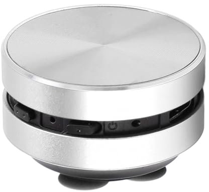 BT Bone Conduction Speaker, Portable Wireless Speaker with Stereo Bass Sound, Built in Microphone, FM Radio, Suction Cup, for Bathroom Outdoor Travel (Silver)
