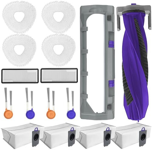 16-teiliges Zubehör-Set für Narwal Freo Z10 Ultra/Freo Z10 Roboter-Staubsauger, 1 Hauptbürste, 1 Bürstenabdeckung, 2 HEPA-Filter, 4 Wischtücher, 4 Staubbeutel, 4 Seitenbürsten