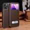 VIPAVA Leather Clear View Window Phone Case for iPhone 15 14 13 12 11 Pro Max XR XS X 7 8 Plus SE 2020 2022 Magnetic Flip Cover,Chocolate,For iPhone 15 Plus