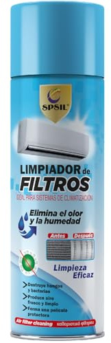 SPSIL Limpiador de Filtros de Aire Acondicionado 550ml - Elimina Moho y Bacterias - Mejora la Eficiencia - Fácil Aplicación