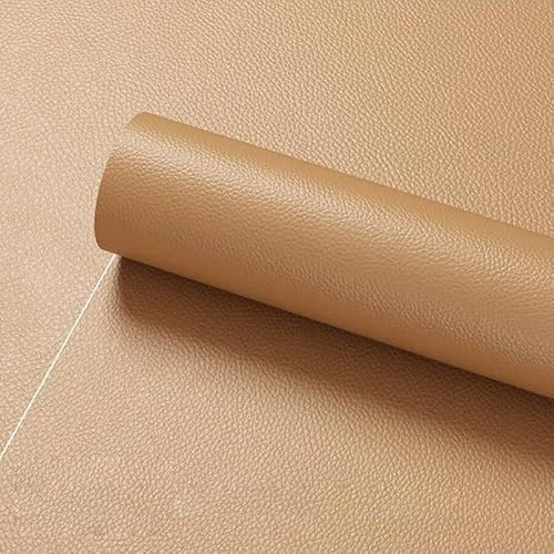 MYSHELL Kunstleder Selbstklebend Meterware (Khaki, 40 x 100 cm) | Leder Selbstklebend Reparatur Patch PU, Kunstleder Reparaturset für Sofa, Autositz, Möbel, Motorrad, Handtaschen