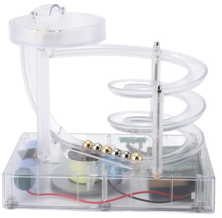 YUEHISY Non-Stop Rolling Ball Toy Kinetic Art Perpetuum Motion Machine Stressabbau-Wissenschaftsgerät Zur Entspannung, Elegantes Heimdekor-Display (Transparent)