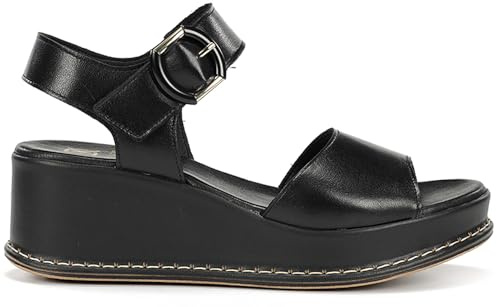 Dorking Fluchos D9649 Windy Damen-Sandalen, Tibet Schwarz, 36 EU