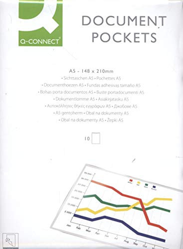 Q-Connect KF27052 Ecken-, Einstecktaschen, Einsteckschilder, Schutzfolien, Einsteckschild selbstklebend 10 Stück