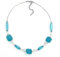 Gallay Collier türkis aqua transparent silber farbig 45 cm